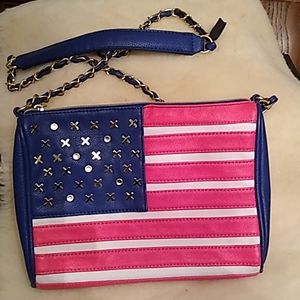 Betsey Johnson American Crossbody in Red Stripe